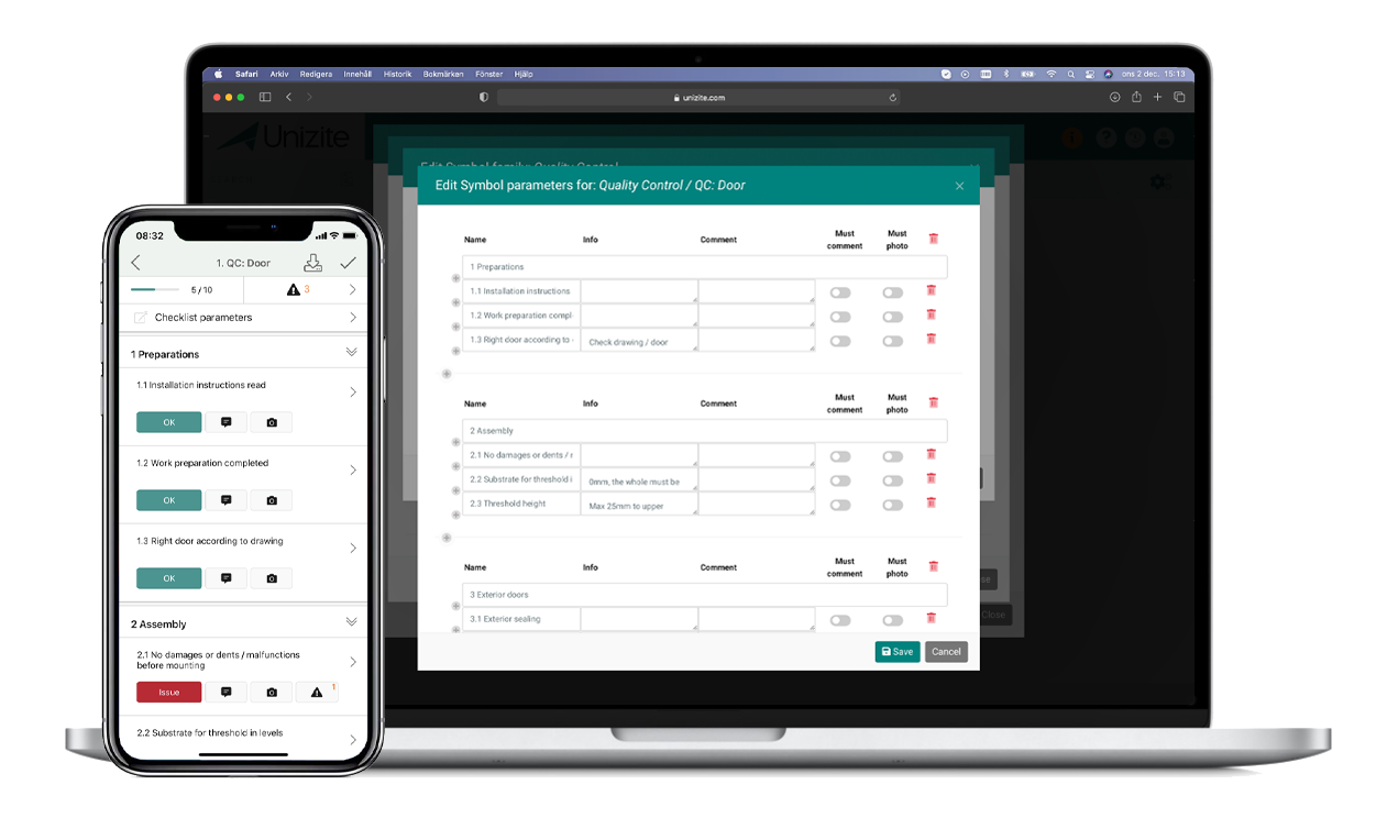 Web checklist edit macbook